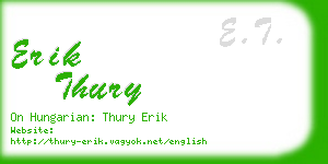 erik thury business card